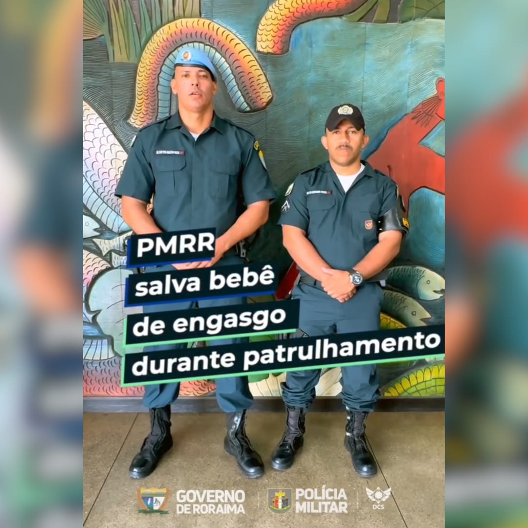 Policiais Militares Salvam Bebê de 2 dias Engasgada em Boa Vista